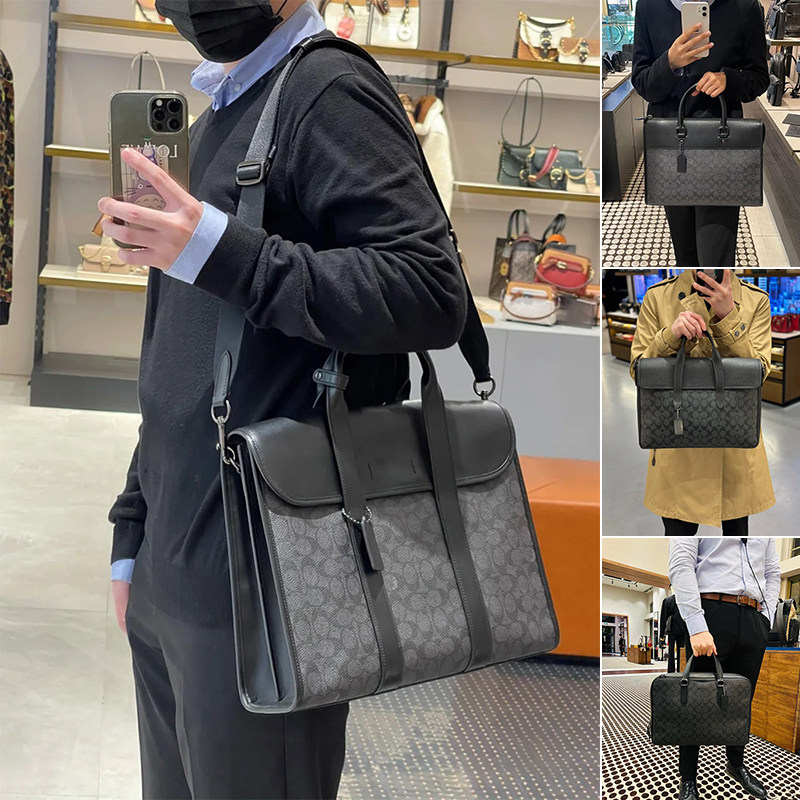 New men's bag Leisure men's handbag genuine leather briefcase men's mail bag men's mailbag flip side satchel business bag briefcase-Taobao