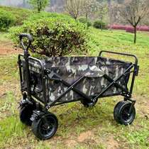 Camp cart outdoor camping car camp trailer fishing picnic four-wheel shopping hand push express delivery small cargo