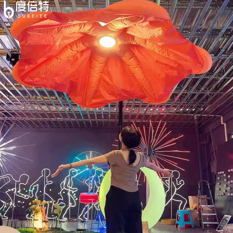 Outdoor Human-Sensing Inflatable Flower Lights That Automatically Bloom in Squares and Scenic Spots, Interactive Opening and Closing Flower Lights, Decorative Lights Outdoor Human-Sensing Inflatable Flower Lights That Automatically Bloom in Squares and Scenic Spots, Interactive Opening and Closing Flower Lights, Decorative Lights