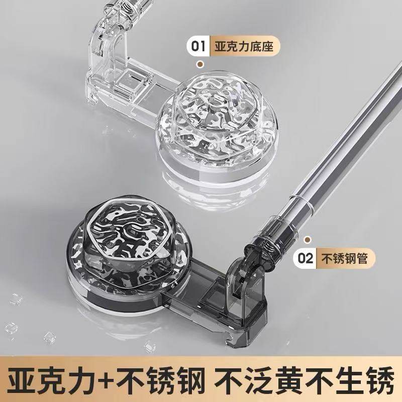 Suction Cup Towel Rack, No-Drill Bathroom Retractable and Rotatable Hook, Bathroom Storage Rack, Wall-Mounted Bath Towel Rack