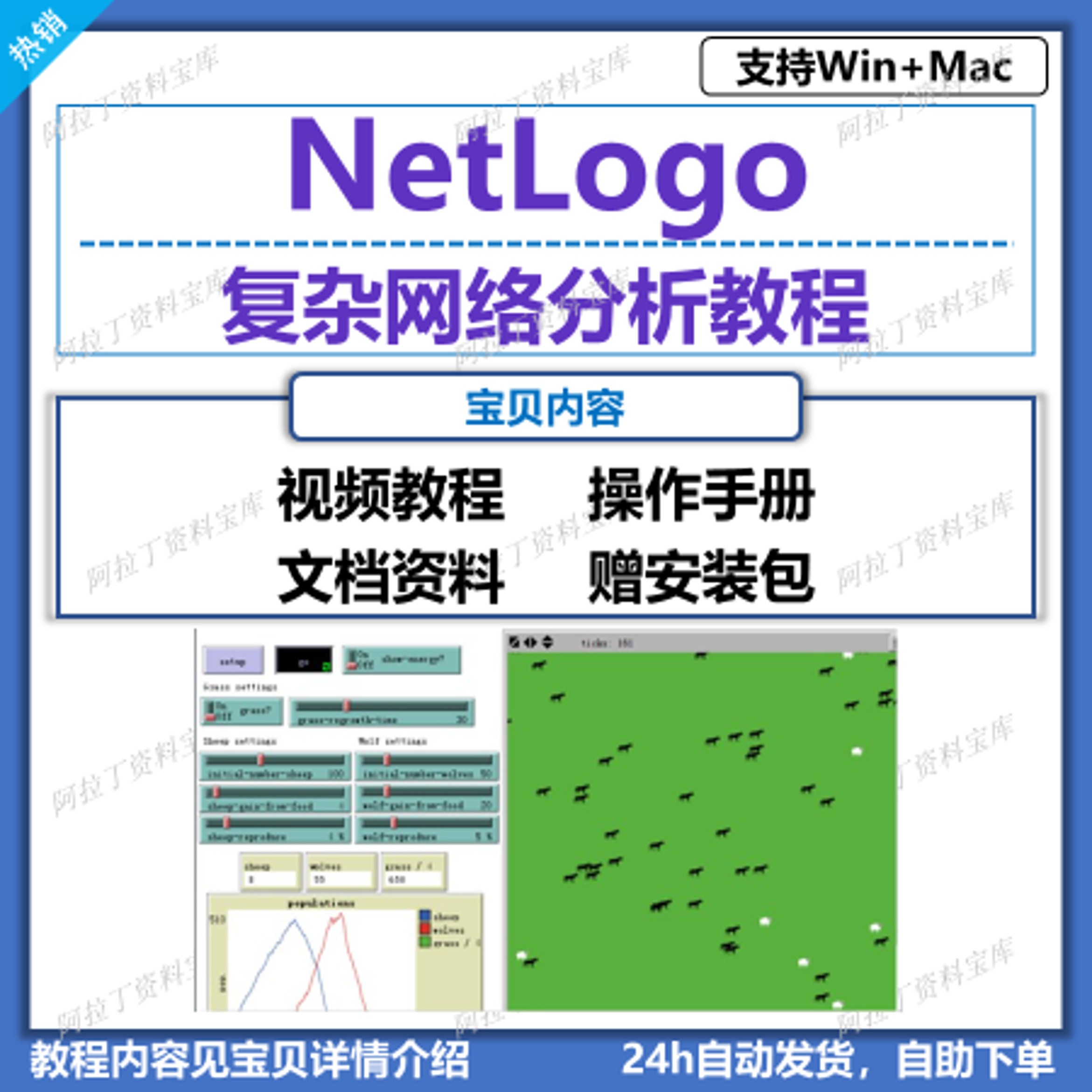 NetLogo Software Video Tutorial Multibody Modeling Tool Video Tutorial Giver win mac-Taobao