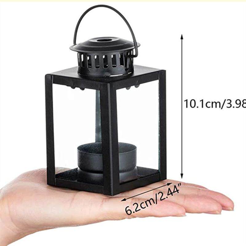 Windproof Candle Creativity Little Horselight Hand Glass Iron Art Candle Holder Candle Hood Windproof Ancient Wind Light Outdoor Home Loading-Taobao