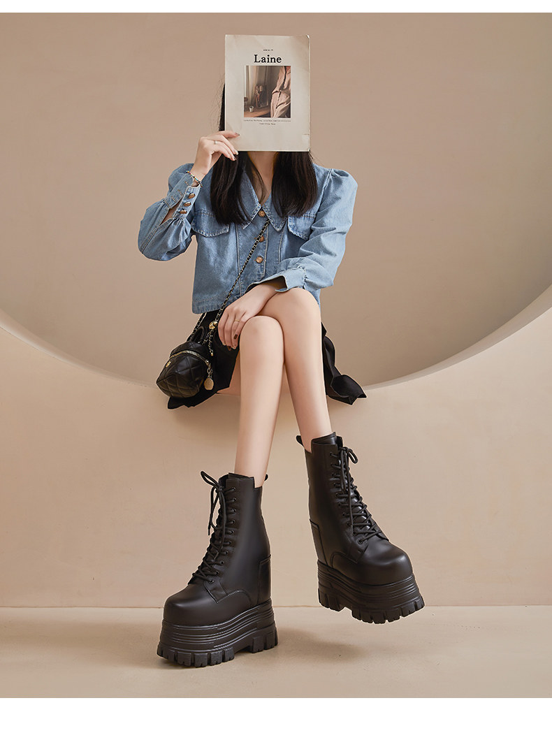 22cm platform martin boots: elevate your style with these ultra