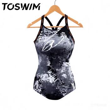 Toswim authentic swimsuit women's one-piece triangle racing hot spring
