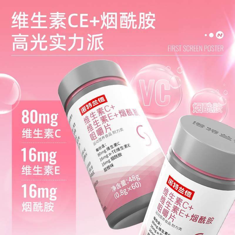 【賈乃亮氏推薦】ニュートランド ビタミンC+E+ナイアシンアミドチュアブル錠、ナイアシン複合体ビタミンB