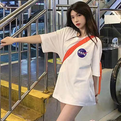 NASA URBAN co-branded pure cotton basketball running sports men's and women's short-sleeved T-shirt shorts summer couple wear seven