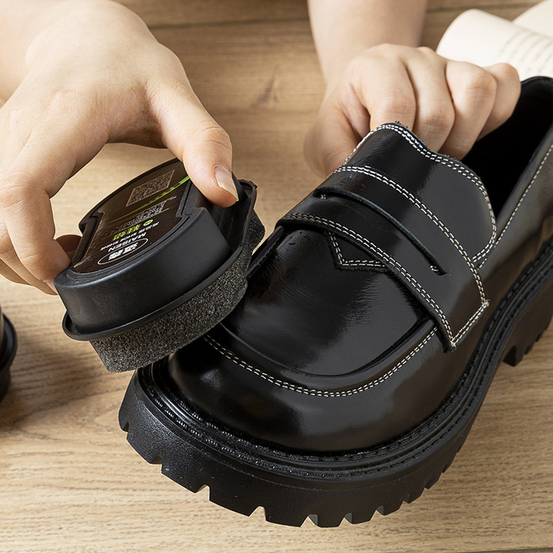 Double sided leather shoe brushed shoes oil brush i.e. bright and colorless shoe wax brush shoe polish shoe polish shoes sponge wipe shoe tool-Taobao