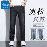 Летние джинсы, осенние тонкие штаны, оверсайз, свободный прямой крой