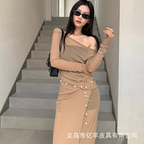 Japan FC design pearl thin waist chain womens accessories new fashion versatile decorative dress chain belt