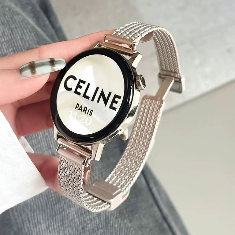 Suitable for Huami Gtr4 Watch Strap, Gtr3Pro Slim Model, Gts3 Magnetic, Gts4Mini Wheat Spike, Midong Youth Version Smart Sports Watch 1/2/3 Generation Metal Stainless Steel Replacement Sports Wristband