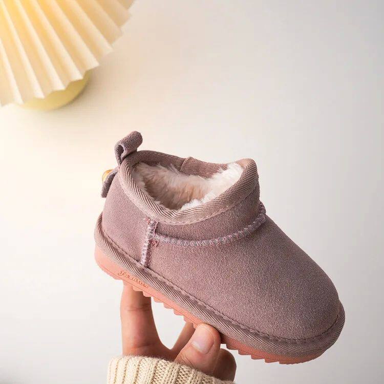 Детские ботинки девочка Geniune Leather Classic Button Snow Bo Bo 