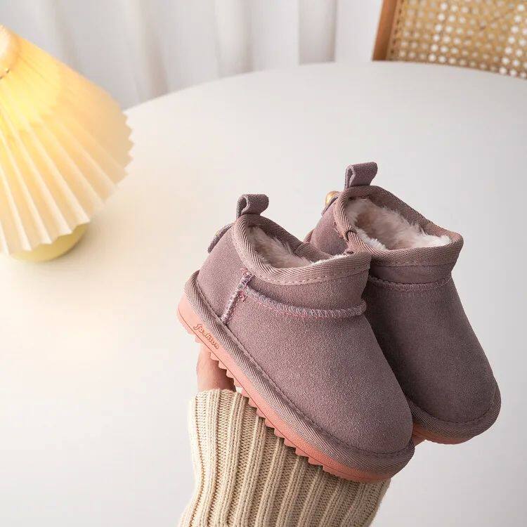 Детские ботинки девочка Geniune Leather Classic Button Snow Bo Bo 