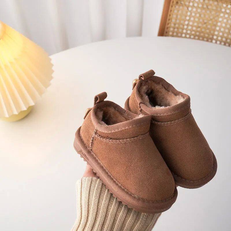 Детские ботинки девочка Geniune Leather Classic Button Snow Bo Bo 
