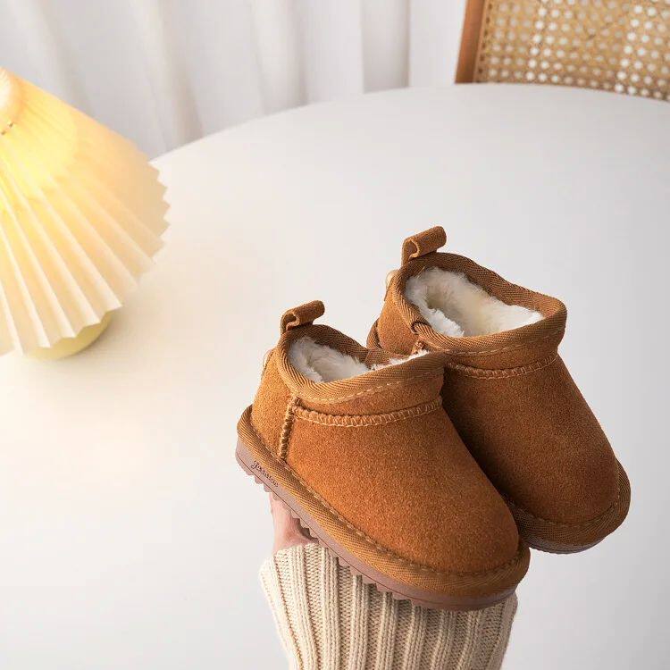Детские ботинки девочка Geniune Leather Classic Button Snow Bo Bo 