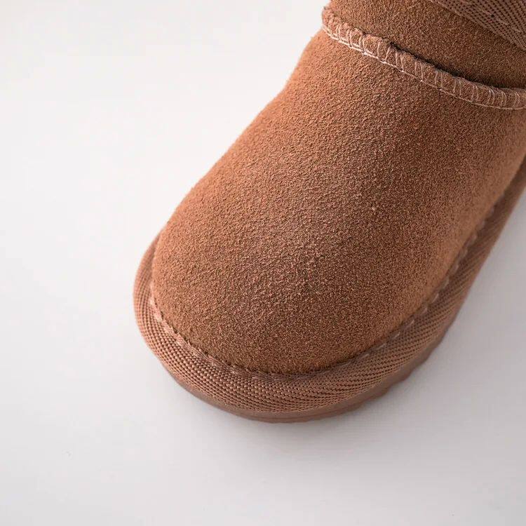Детские ботинки девочка Geniune Leather Classic Button Snow Bo Bo 