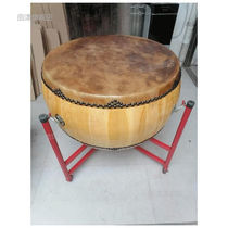 Qu Yang Chun wood white stubble drum cowhide big drum war drum yellow cowhide drum hall drum gong drum dance rhythm drum childrens small drum