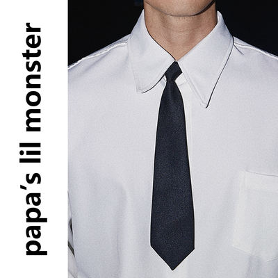 PAPASLILMONSTER school-style short, lazy, convenient shirt accessory, DK34CM tie for both men and women