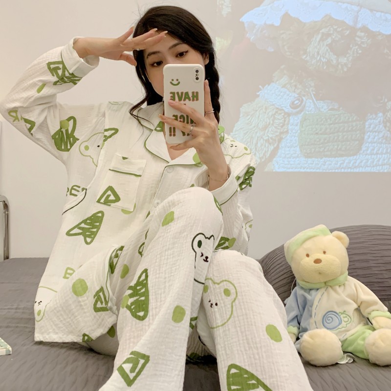 全棉纯棉月子服夏季薄款产后哺乳4月份5孕妇睡衣女产妇全棉两件套 — 27