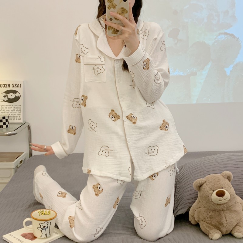 全棉纯棉月子服夏季薄款产后哺乳4月份5孕妇睡衣女产妇全棉两件套 — 26