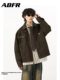 Мужская кожаная куртка ABFR в американском ретро-стиле, коричневая, осенний стиль Cleanfit, мотоциклетная рабочая куртка из искусственной кожи на молнии
