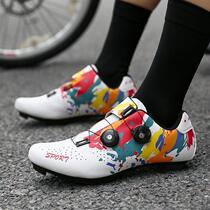 Cycling shoes road bicycle bottom lock shoes hard mountain lockless power-assisted bicycles for men and women spring new models for men and women