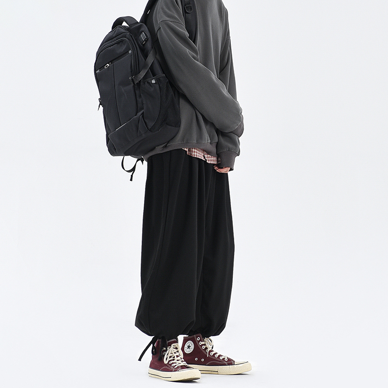 Men's Lantern Pants 2026 Spring New Style Lazy Loose Fit Versatile Drawstring Jogger Pants Sports Wide-Leg Pants Sweatpants