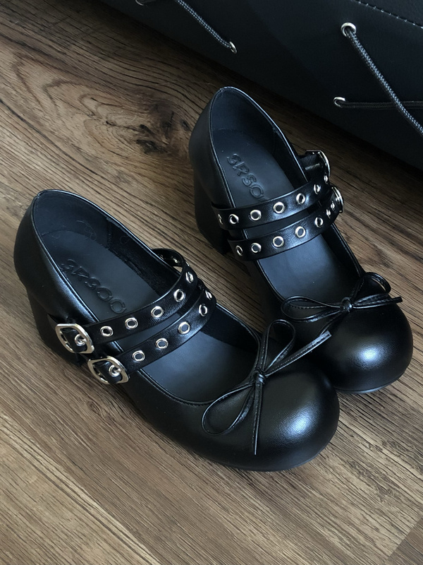 Pp Egg Roll Heel 6cm Punk Ballet Shoes