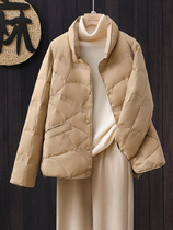 Bosden co-branded 2023 new short lightweight down jacket for women stand-up collar thin small winter outerwear
