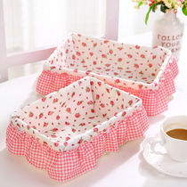 Jie Yi Nuo Fabric Rattan Storage Basket Desktop Remote Control Storage Basket Cosmetics Storage Box Basket Miscellaneous Basket Storage