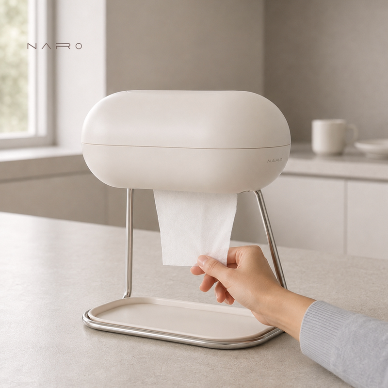 Naro High-End Niche Design Tissue Box Desktop Floating Napkin Holder Living Room Luxury Light Luxury Tissue Box