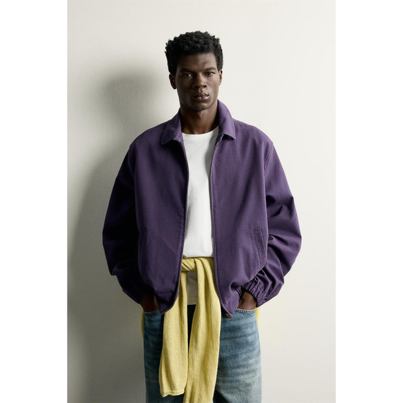 26 Autumn New Men's Wear Lapel Purple Straight Cotton Zipper Jacket Short Style 4028179 654 26 Autumn New Men's Wear Lapel Purple Straight Cotton Zipper Jacket Short Style 4028179 654
