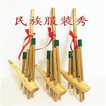 Guizhou Miao Ethnic Reed Sheng Folk Handmade Bamboo Musical Instrument Stage Performance props Lusheng 6 Tube Size Number of Reed Sheng Bag