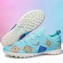 Summer breathable football shoes broken nails long nails graffiti cartoon new children and adults training shoes short nails competition shoes