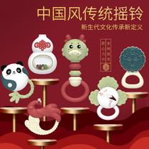 Baby teether rattle soothing toy 0-1 years old Chinese style baby puzzle teething early education 3-6 months creative