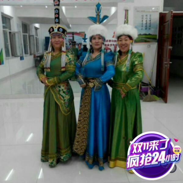 Atmosphere Mongolian ethnic group acting out of suit Xin Jia dress to make ethnic dance race to serve peach Li Cup Gold Award ethnic group