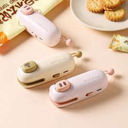 Cosamtec Mini Sealing Machine Small Household Food Plastic Bag Sealer Portable Fresh-Keeping Snack Sealer