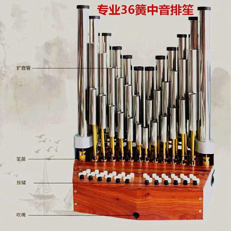 精品排笙鍵盤笙36音37音中音次中音鍵盤笙36簧37簧笙抱笙低音排笙