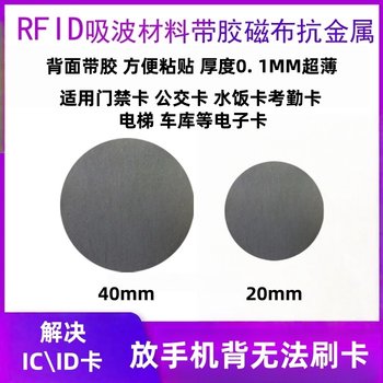 Ultra-Thin Mobile Phone Anti-Magnetic Sticker, Round Ferrite Access Card, Bus and Subway Card, Campus Card, Anti-Interference, Degaussing and Shielding