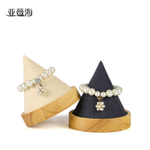 High-end solid wood conical bracelet Bracelet Bracelet Handstring Handmade Jewelry Display Props Jewelry Display Shooting Hem