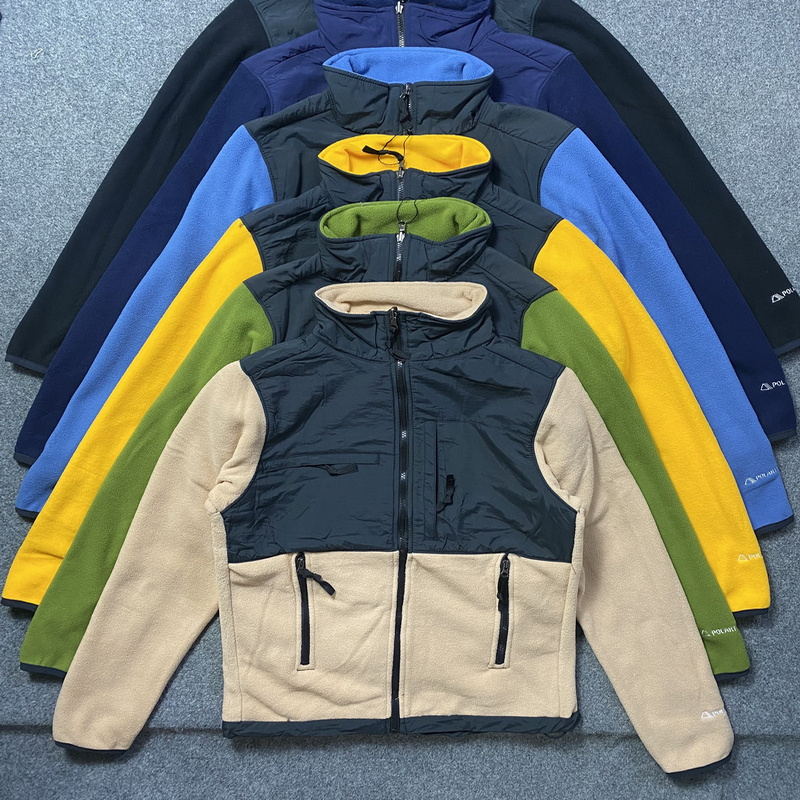 Pol Patchwork Style Fleece Jacket Six Colors