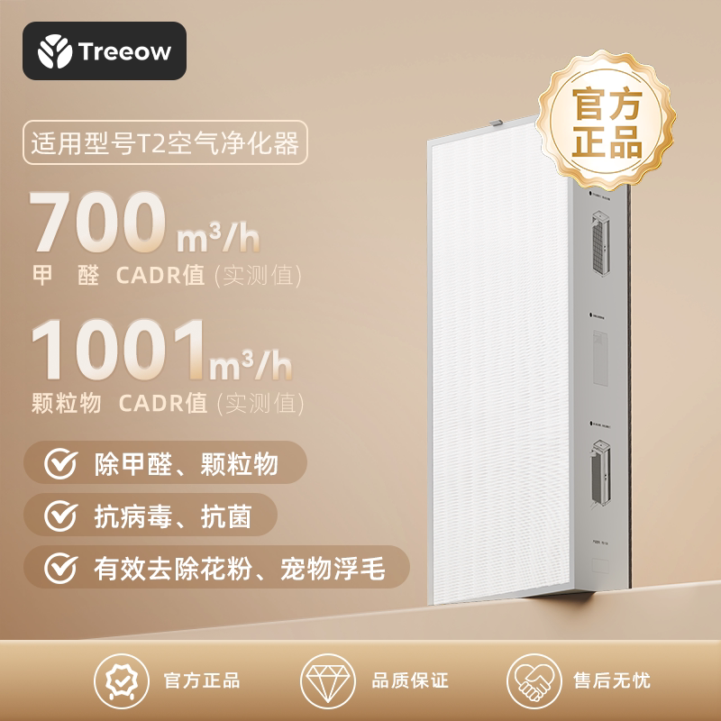 Applicable Model T2 Treeow Air Purifier Filter Element Full-Effect Filter Applicable Model T2 Treeow Air Purifier Filter Element Full-Effect Filter