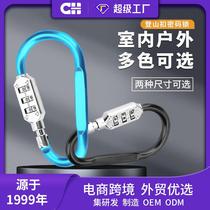Manufacturer solid outdoor climbing buckle portable D type multifunction coded lock backpack padlock electric car helmet lock