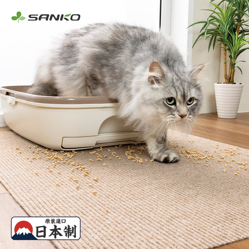 Japanese Imported Sanko Cat Litter Mat, Cat Litter Box Anti-Splash Mat, Filter to Prevent Litter from Being Carried Out, Anti-Slip Litter Control Mat for Cats Japanese Imported Sanko Cat Litter Mat, Cat Litter Box Anti-Splash Mat, Filter to Prevent Litter from Being Carried Out, Anti-Slip Litter Control Mat for Cats