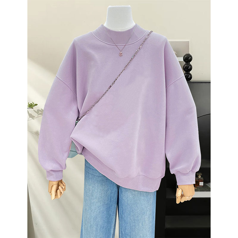 女性のためのふわふわで厚手のハーフタートルネックセーター2025新しいゆったりカジュアルファッションオールマッチプルオーバートップ秋冬