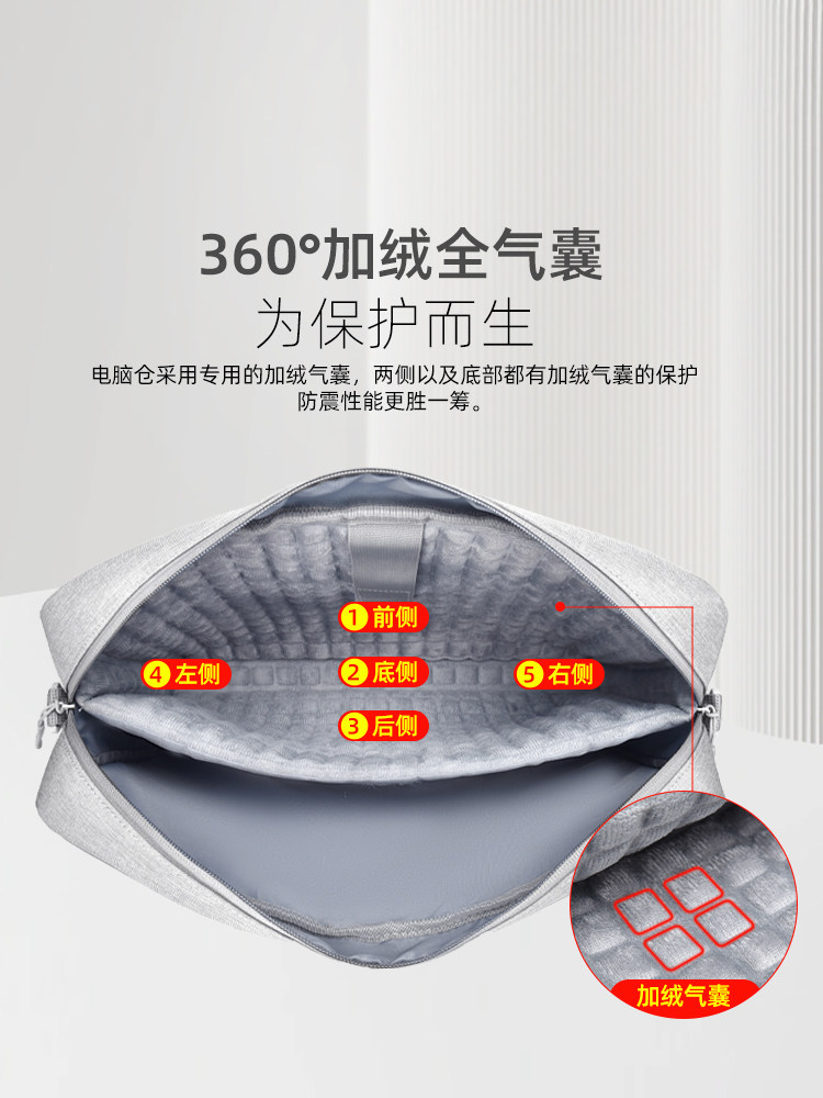 2025 New Laptop Bag, Hand-Held, with Airbag Design for Women, Suitable for Apple, Huawei, Lenovo Ry9000, Legion Gaming Laptops, 15.6 Inch, Shoulder Bag, Dell 14, Men's Commuting, 18 Inch, Crossbody