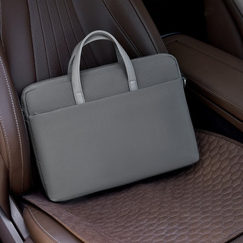 Briefcase Men's Bag Horizontal Style Business Handbag Export Canvas Government Conference Crossbody Bag Large Capacity Casual Women's