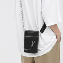 ins wind Japan-Japan-Japan tie mens bag 2022 new slanted satchel packets of fashion advanced senses mobile phone bag chain cigarette case bag