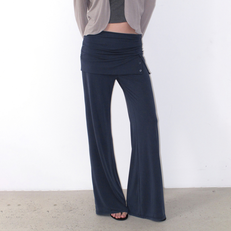 Mito De Dar Misty Blue Wrap-Around Butt-Covering Pleated Waistband Skin-Friendly Soft Sports Straight-Leg Casual Pants/Skirt Pants Mito De Dar Misty Blue Wrap-Around Butt-Covering Pleated Waistband Skin-Friendly Soft Sports Straight-Leg Casual Pants/Skirt Pants
