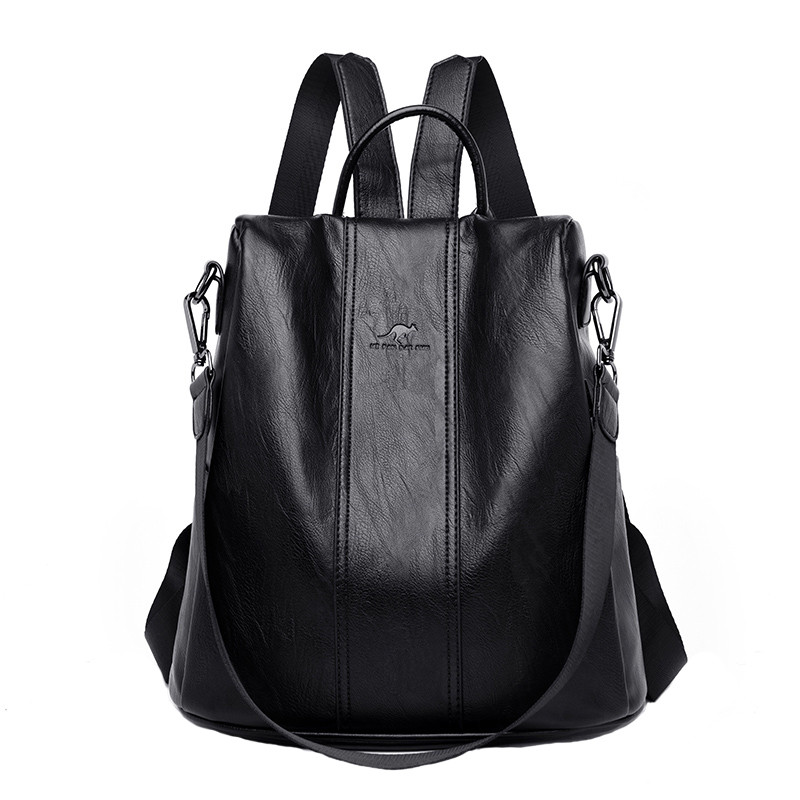 рюкзак anti-theft leather backpack women vintage shoulder bag ladie OTHER