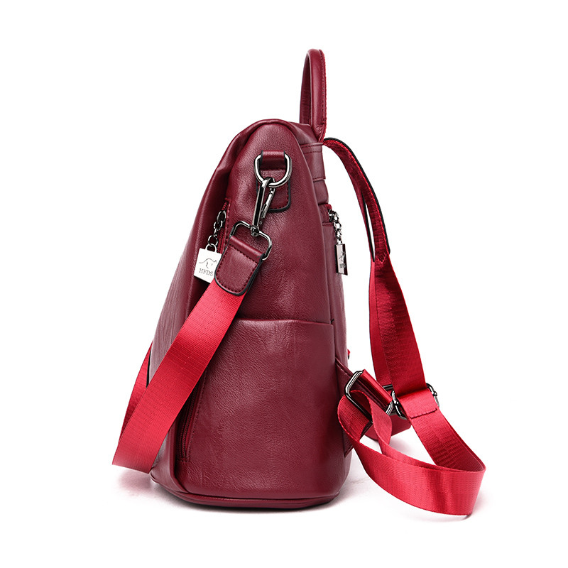 рюкзак anti-theft leather backpack women vintage shoulder bag ladie OTHER